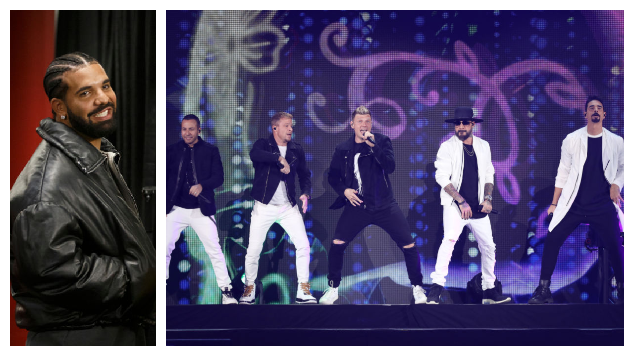 Drake has a nostalgic moment on stage with the Backstreet Boys