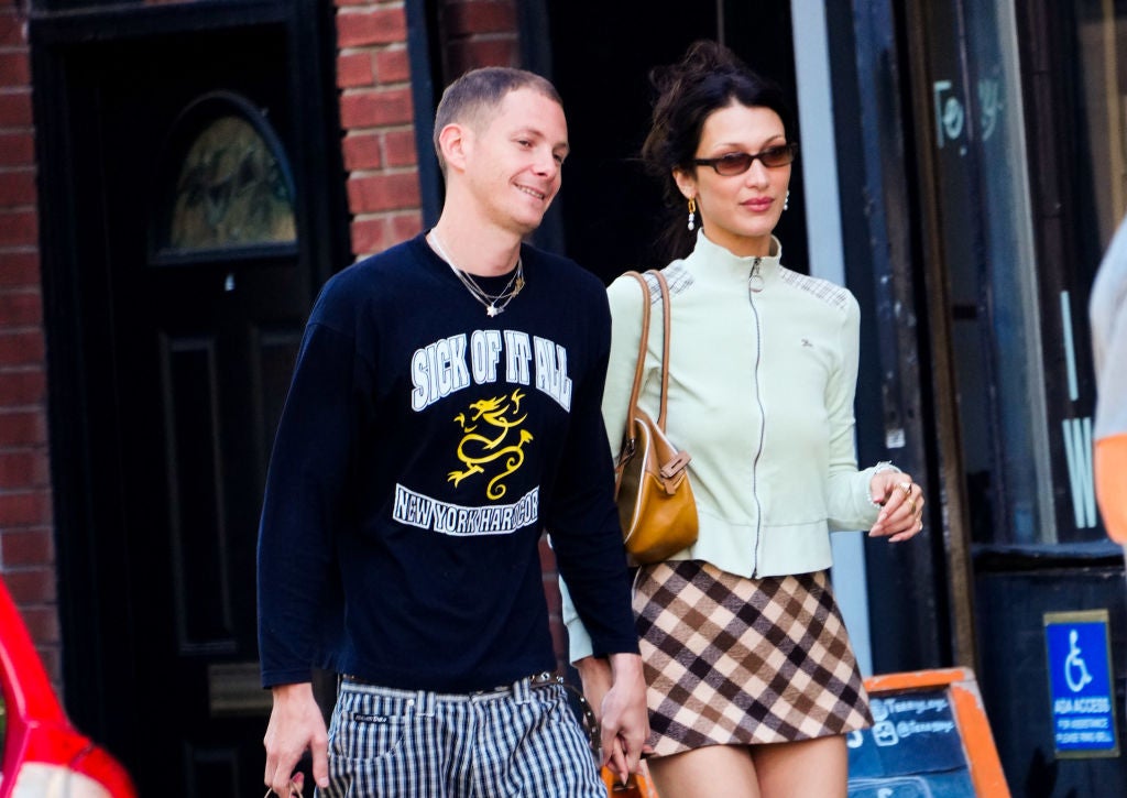 Bella Hadid Wore a Zip Off Skirt for a Date in the Park with Marc Kalman