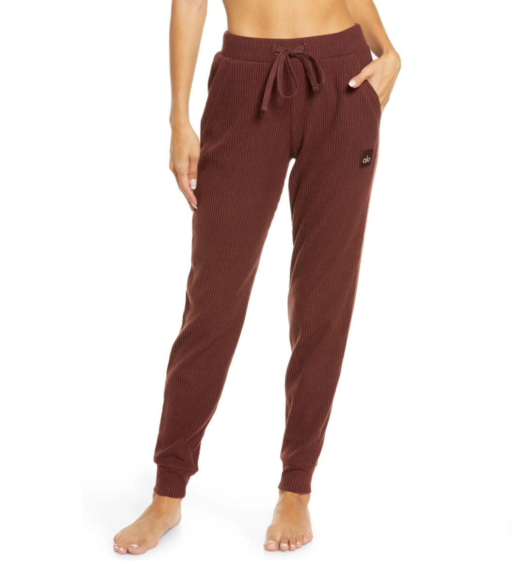 Alo Muse Ribbed High Waist Sweatpants