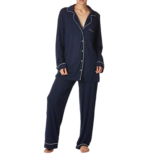 Barefoot Dreams Women's Luxe Milk Jersey Piped Pajama Set