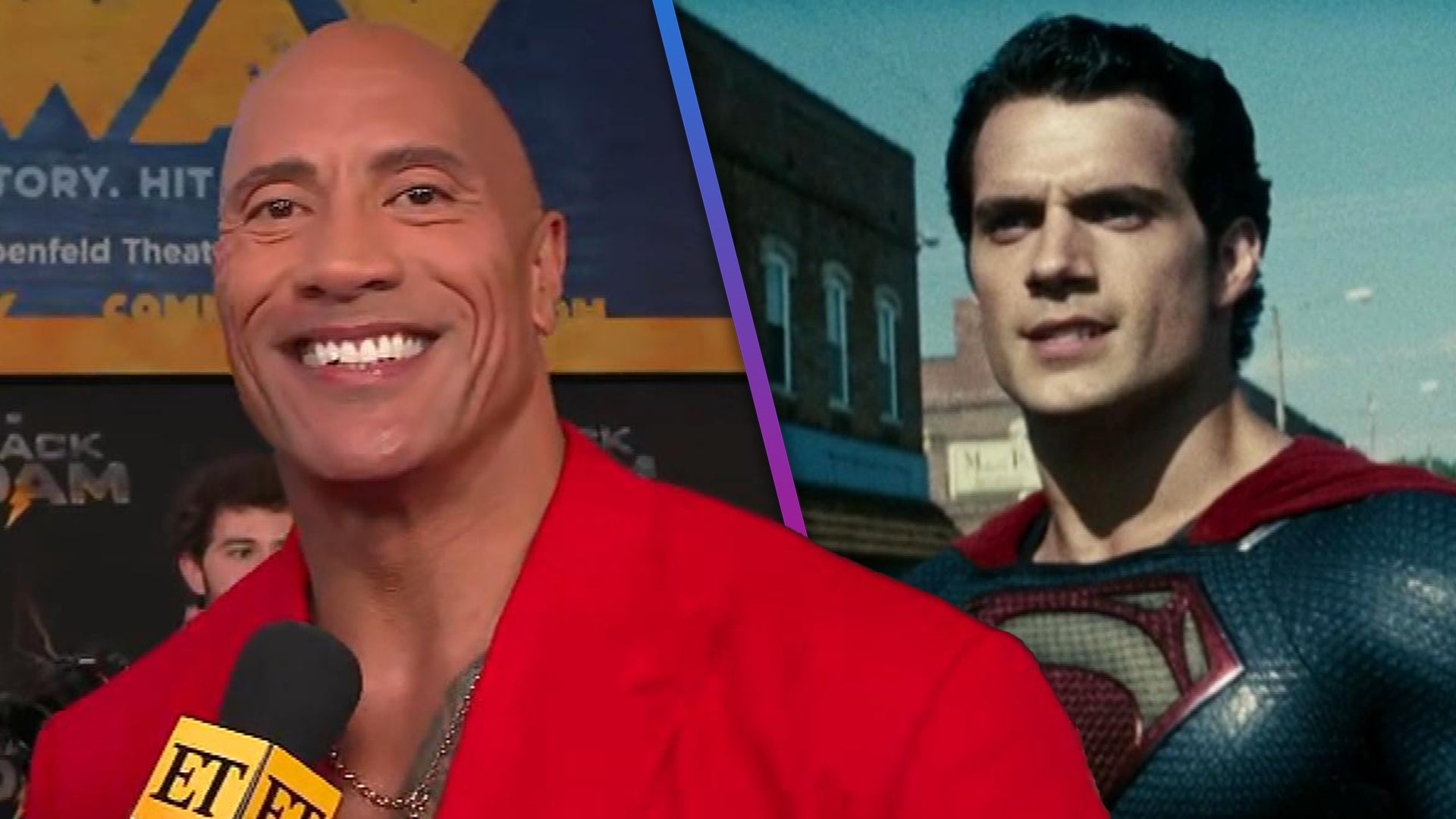 Dwayne Johnson Black Adam and Henry Cavill Superman Speculated For