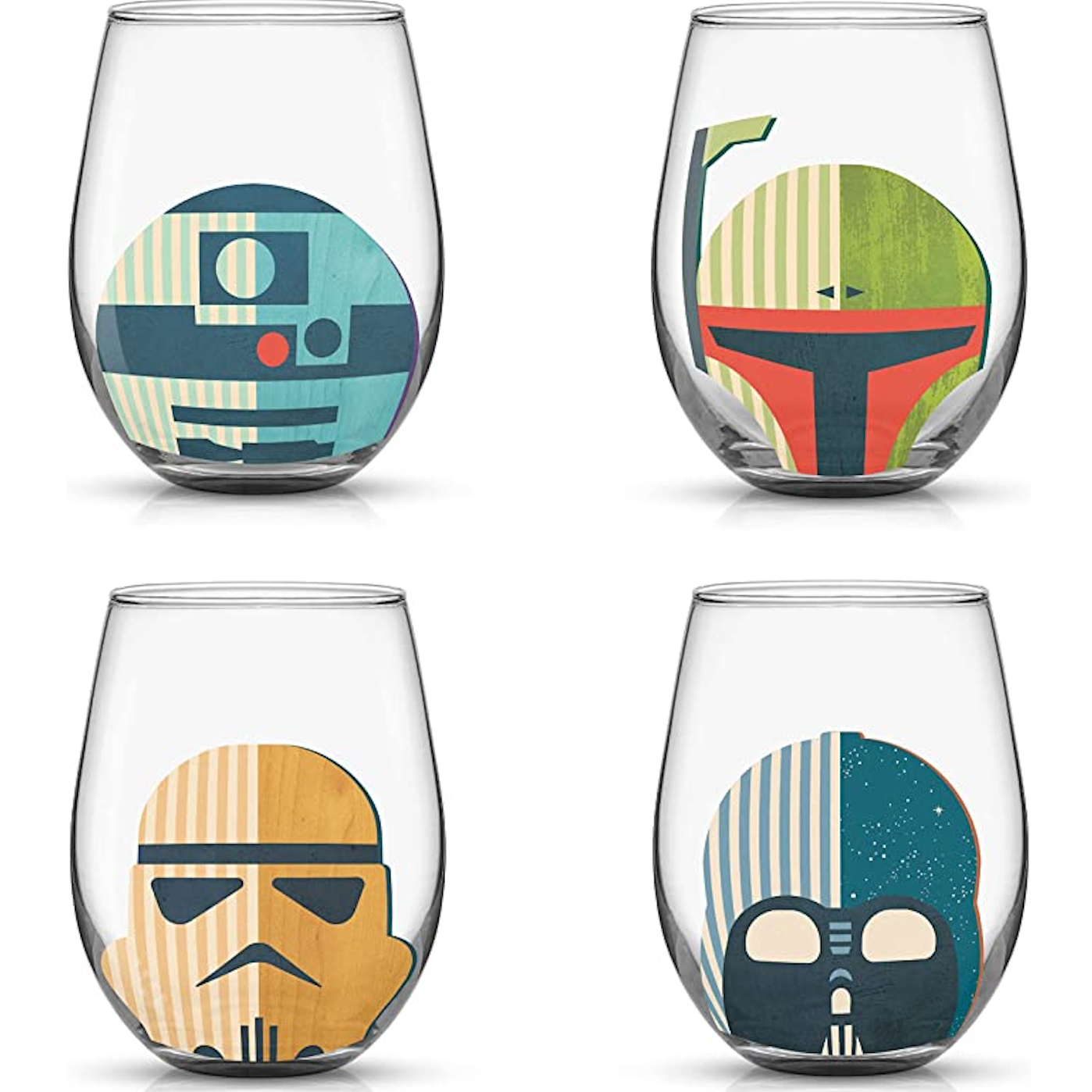 Joyjolt, Star Wars, Striking Sketch, 4 Limited Edition Drinking Glasses