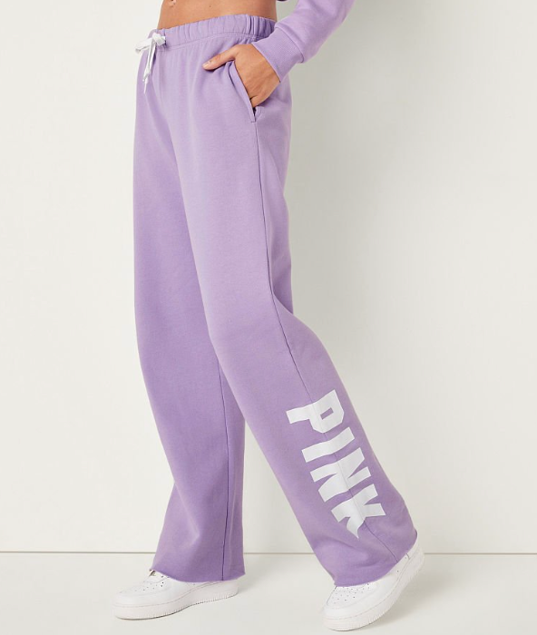 Victoria secret pink bling sequin sweatpants boyfriend pants rare small   eBay