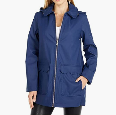 Kate Spade Scallop Pocket Matte Rain Jacket