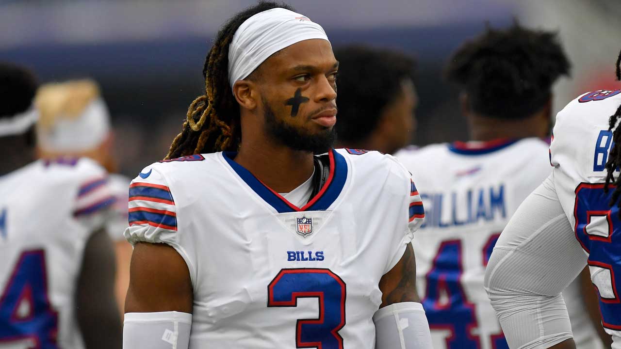 Damar Hamlin Background Explore more American, American Football Safety,  Buffalo Bills, Damar Hamlin, Damar Romeye… in 2023