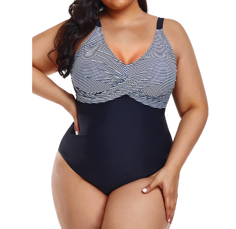 JUNGE Plus Size One Piece Bathing Suits for Women,Halter V Neck Sexy  Swimsuit Women Tummy Control Cutout Open Back Swimwear : :  Clothing