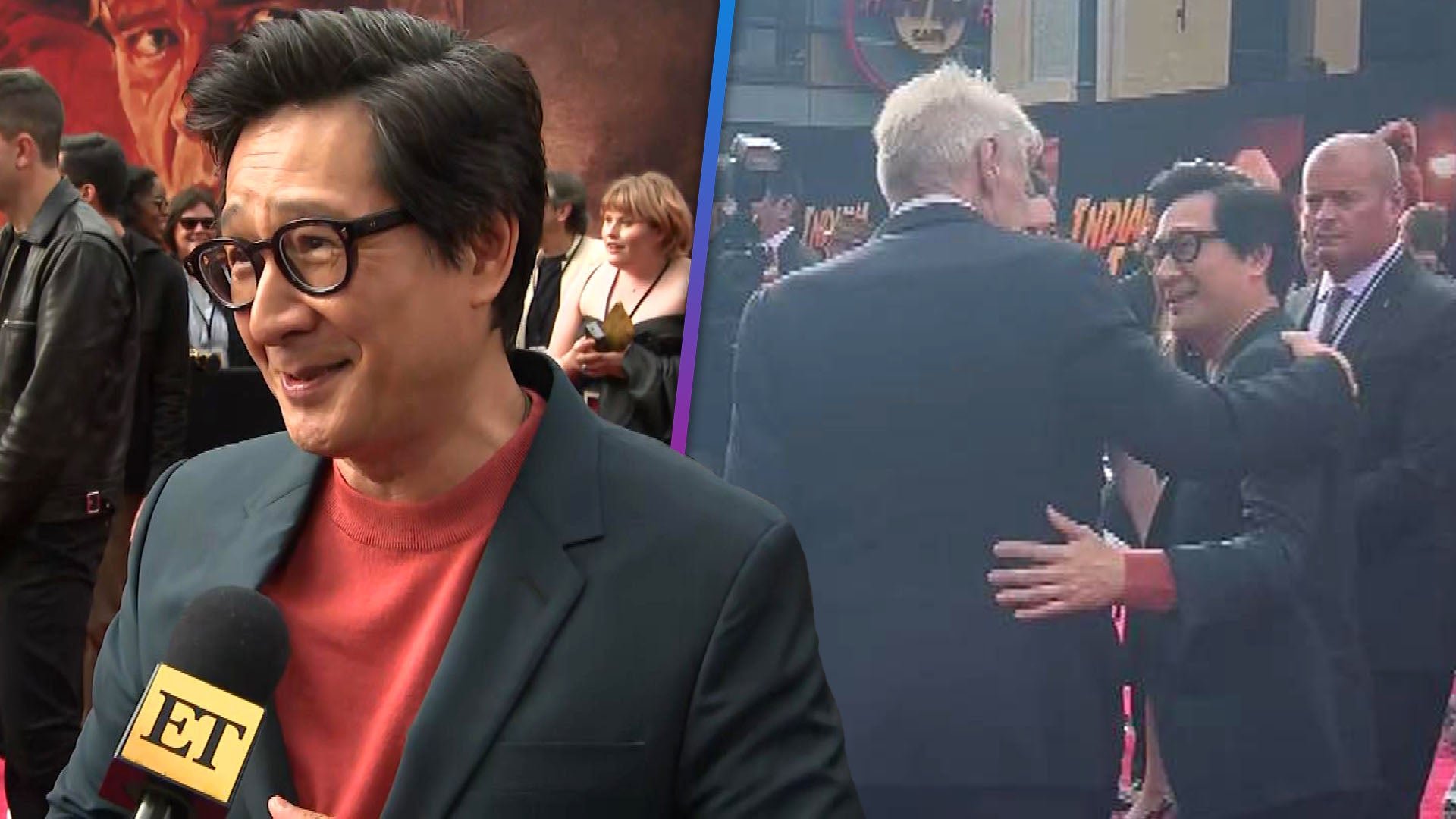 Ke Huy Quan Surprises Harrison Ford on 'Indiana Jones 5' Red Carpet