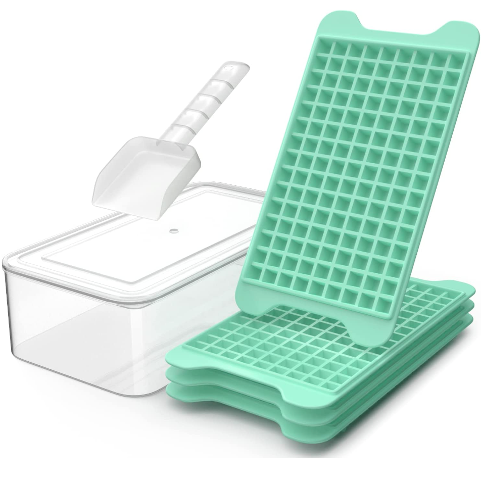 Ice Cube Tray With Lid And Storage Bin, Easy-Release 55 Ice Tray