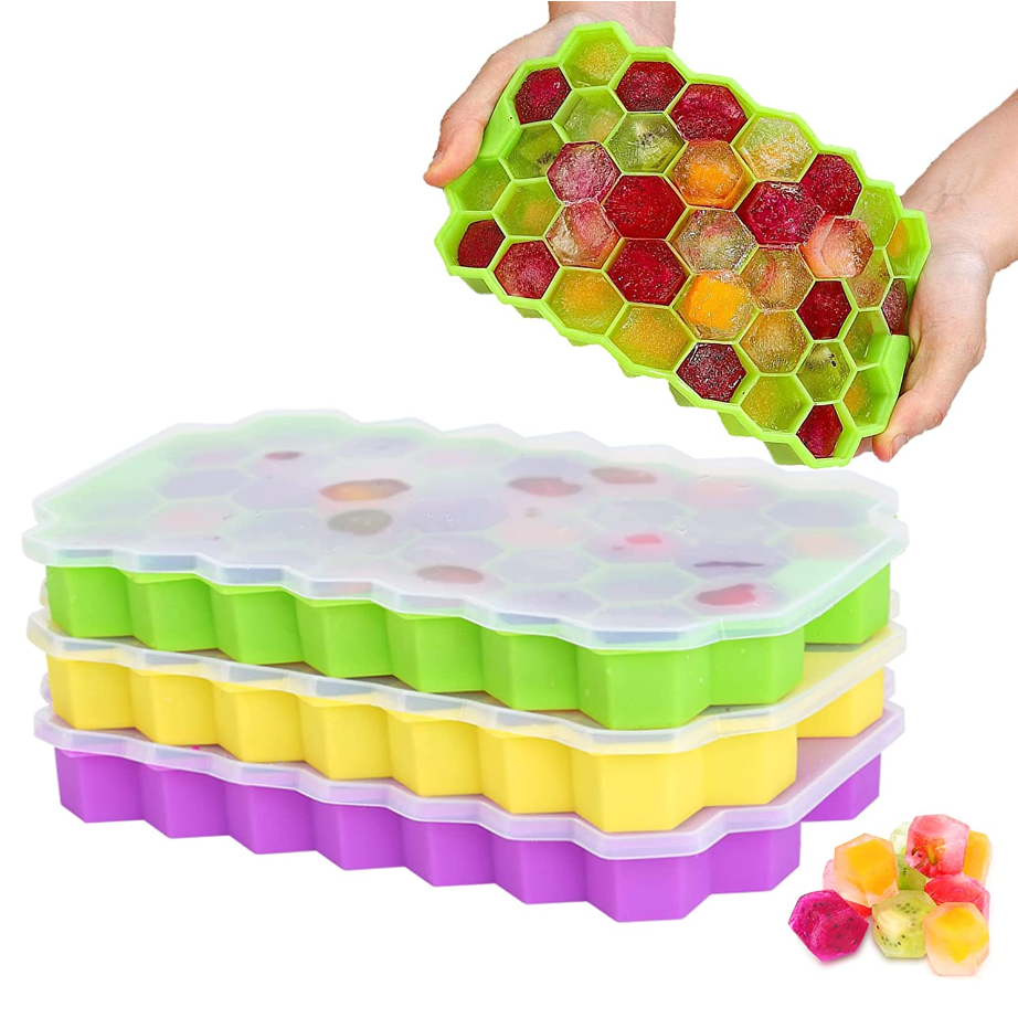 Josnown Honeycomb Ice Cube Tray 3-Pack