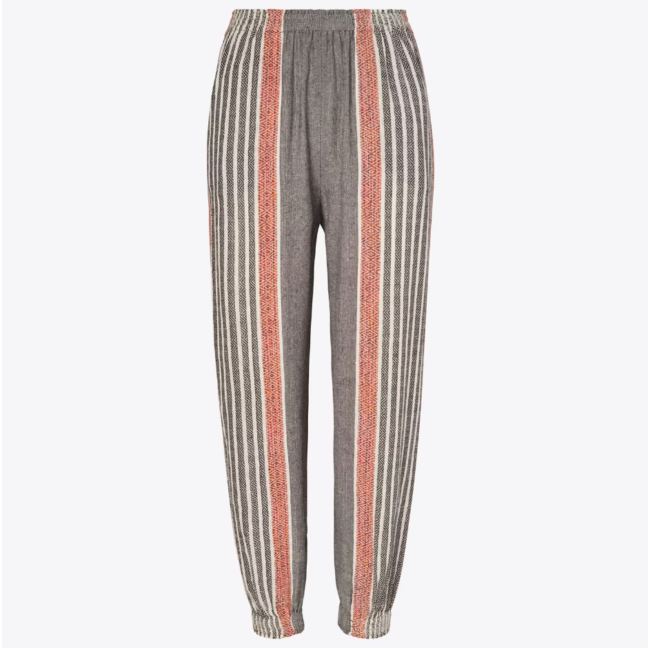 Striped Cinched Ankle Pant