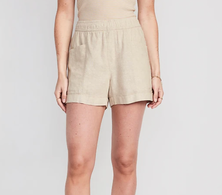 Women's 100% European Linen Shorts in 2023