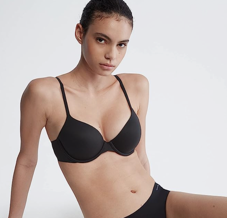 Calvin Klein Women's Modern Cotton Lightly Lined Scoopneck Bralette, Black  at  Women's Clothing store