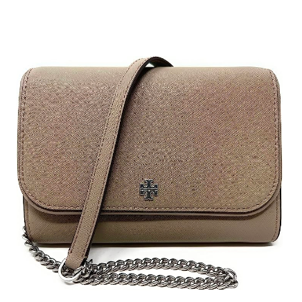 Tory Burch Taupe Leather Thea Messenger Bag