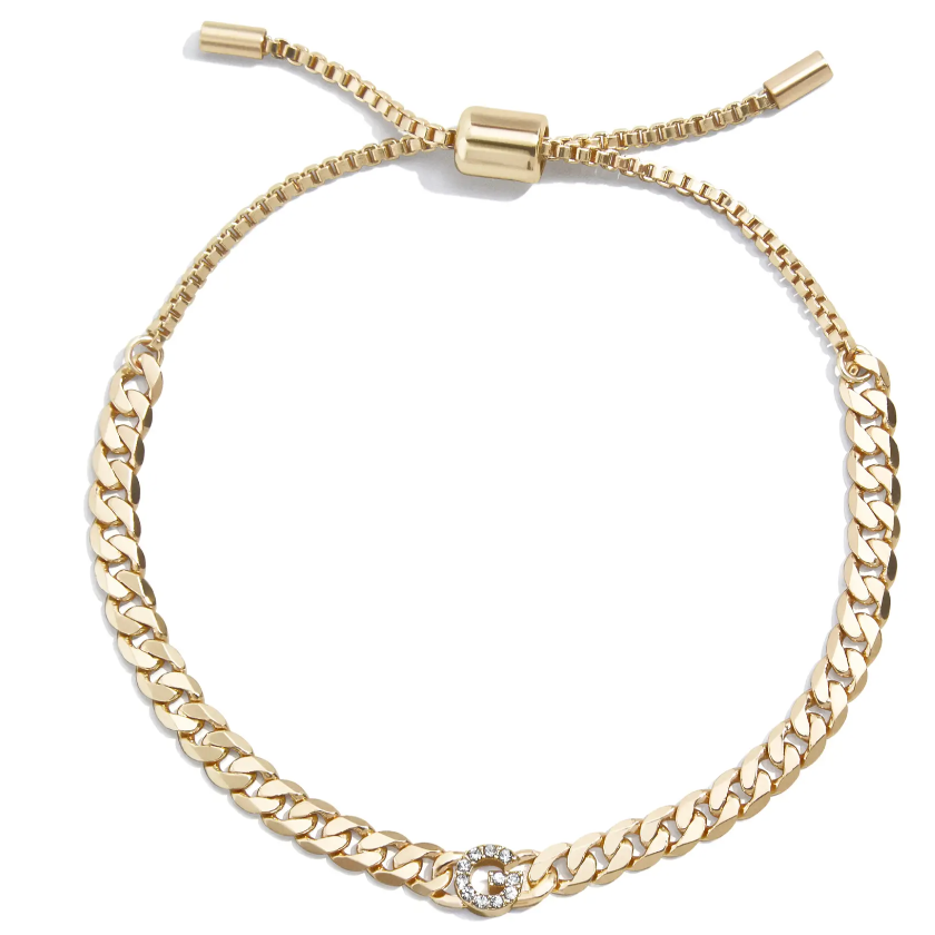 Baublebar Crystal Pavé Initial Slider Bracelet