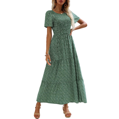 Zattcas Women 2023 Summer Floral Long Dress