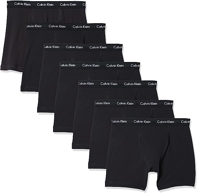 Calvin Klein Men's Cotton Stretch 3-Pack Boxer Brief, Black Bodies