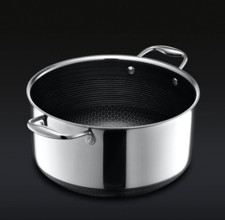 6PC HexClad Hybrid Pot Set W/ Lids  Cookware set stainless steel,  Stainless steel cookware, Cookware set