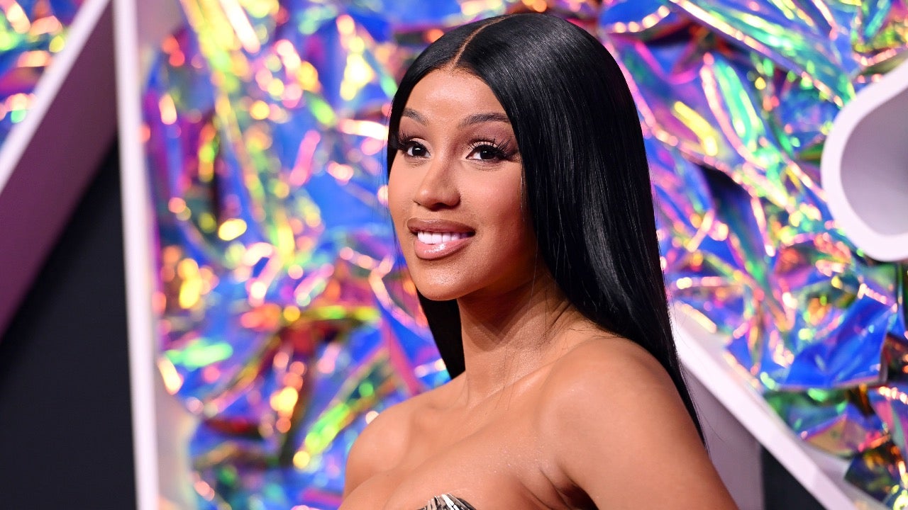 Cardi B Wears Gown Covered in Hair Clips and Pearls at 2023 MTV VMAs