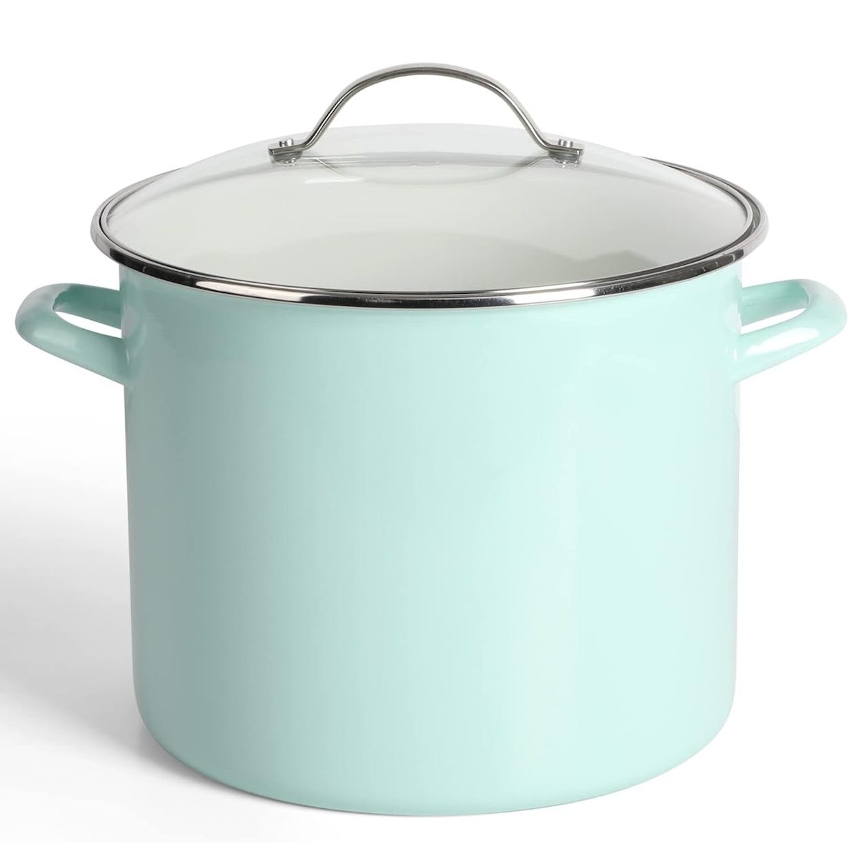 Martha Stewart Enameled Cast Iron 7 Quart Dutch Oven with Lid in Turquoise