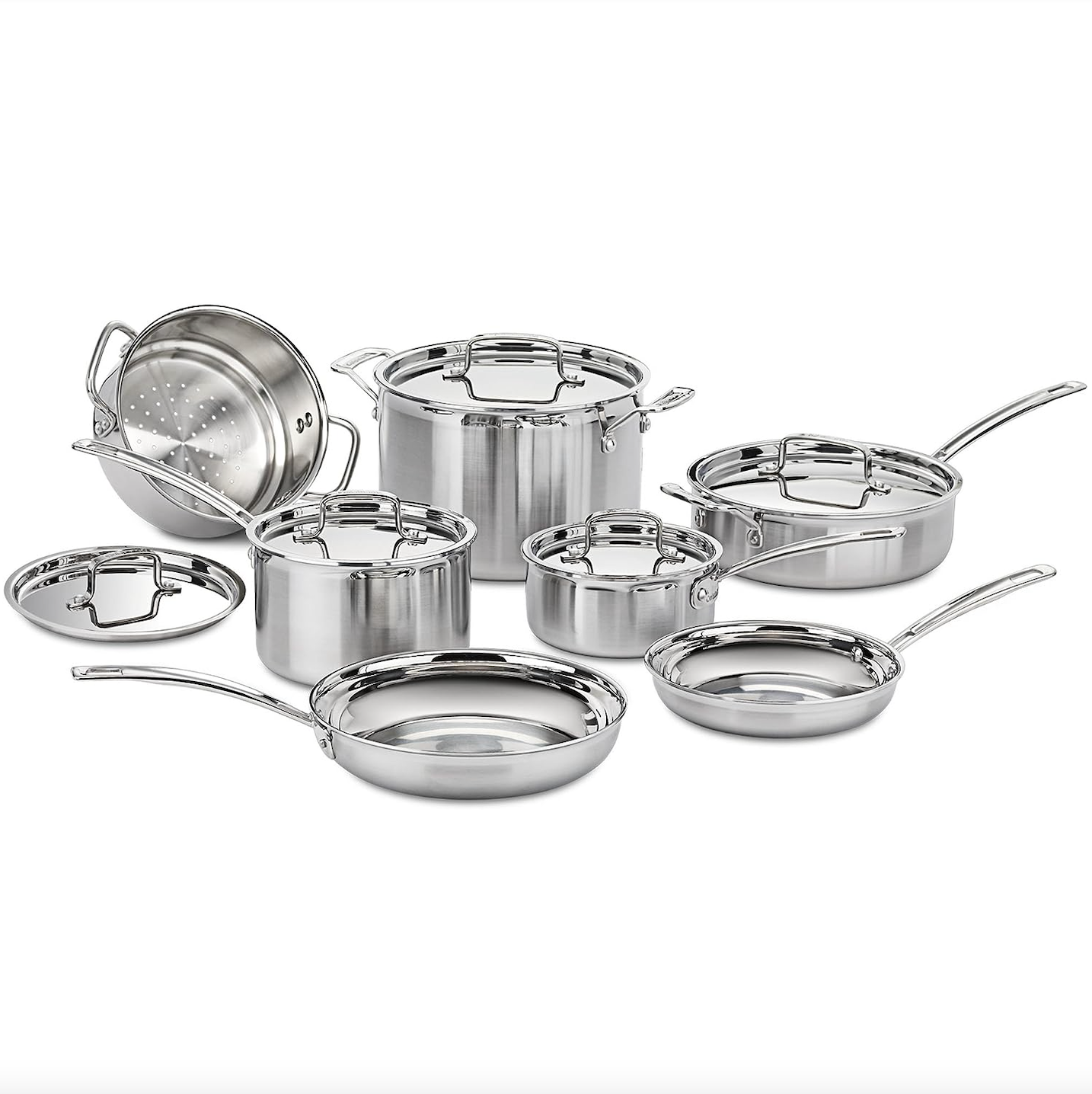 CAROTE Nonstick Cookware Sets, Oven Safe (White 5 PCS) - $30