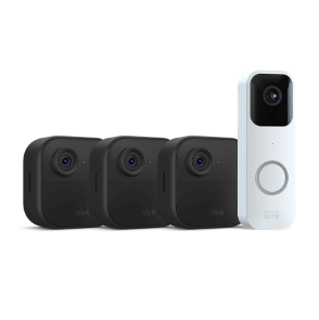 Blink Whole Home Security Camera System with Video Doorbell Floodlight  Bundle