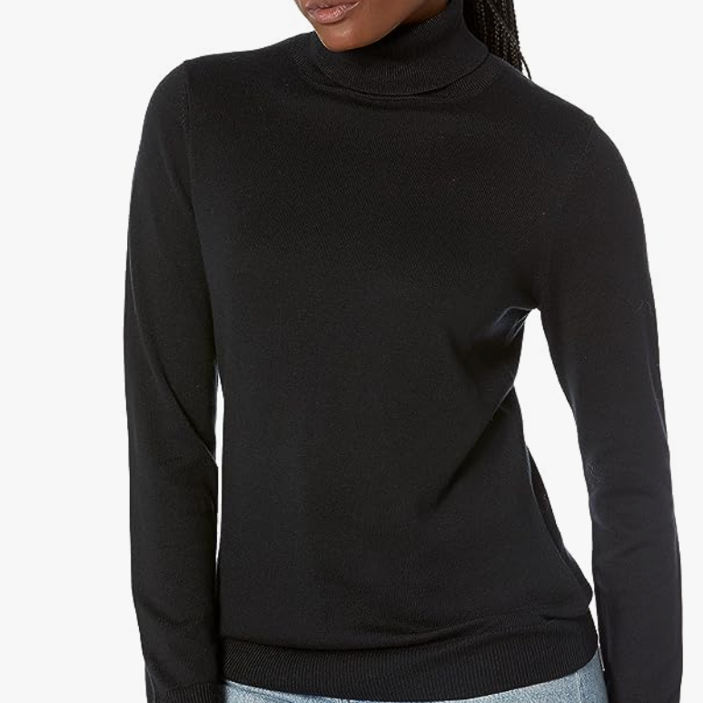 Fallon & Ava Women's Classic Black Fitted Turtleneck / Xs