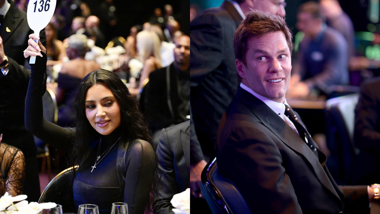 Kim Kardashian and Tom Brady Get Into Playful Bidding War at Casino-Themed  Charity Event