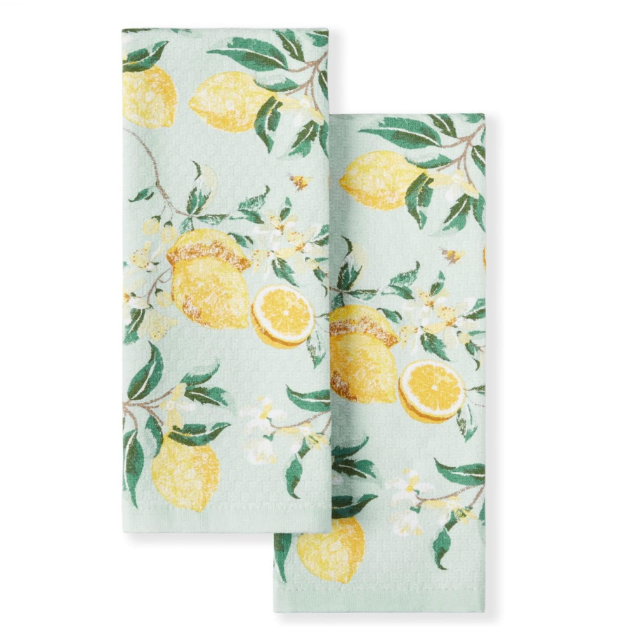 Martha Stewart Heat Resistant Oven Mitt Set - Grey/Yellow - 2 Pack