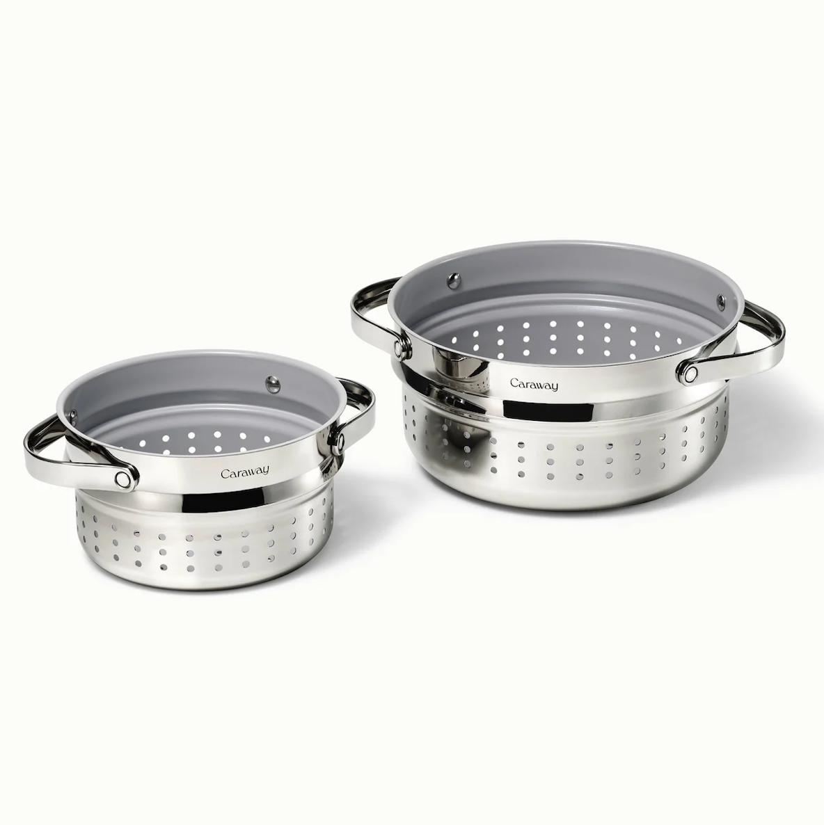 Caraway Home Stainless Steel Mini Fry Pan and Mini Sauce Pan Duo