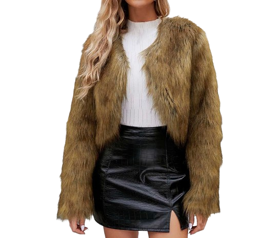 Sczwkhg Furry Jackets for Women