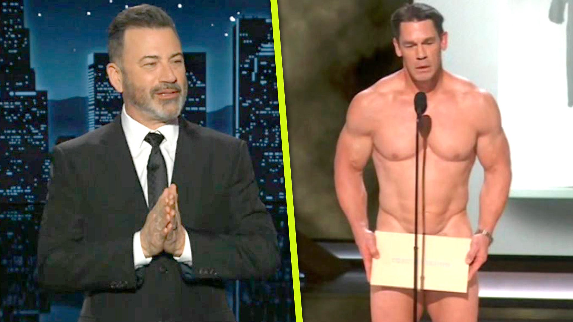 Jimmy Kimmel Spills Behind-the-Scenes Oscar Secrets: Naked John Cena Bit  Almost Got Cut!