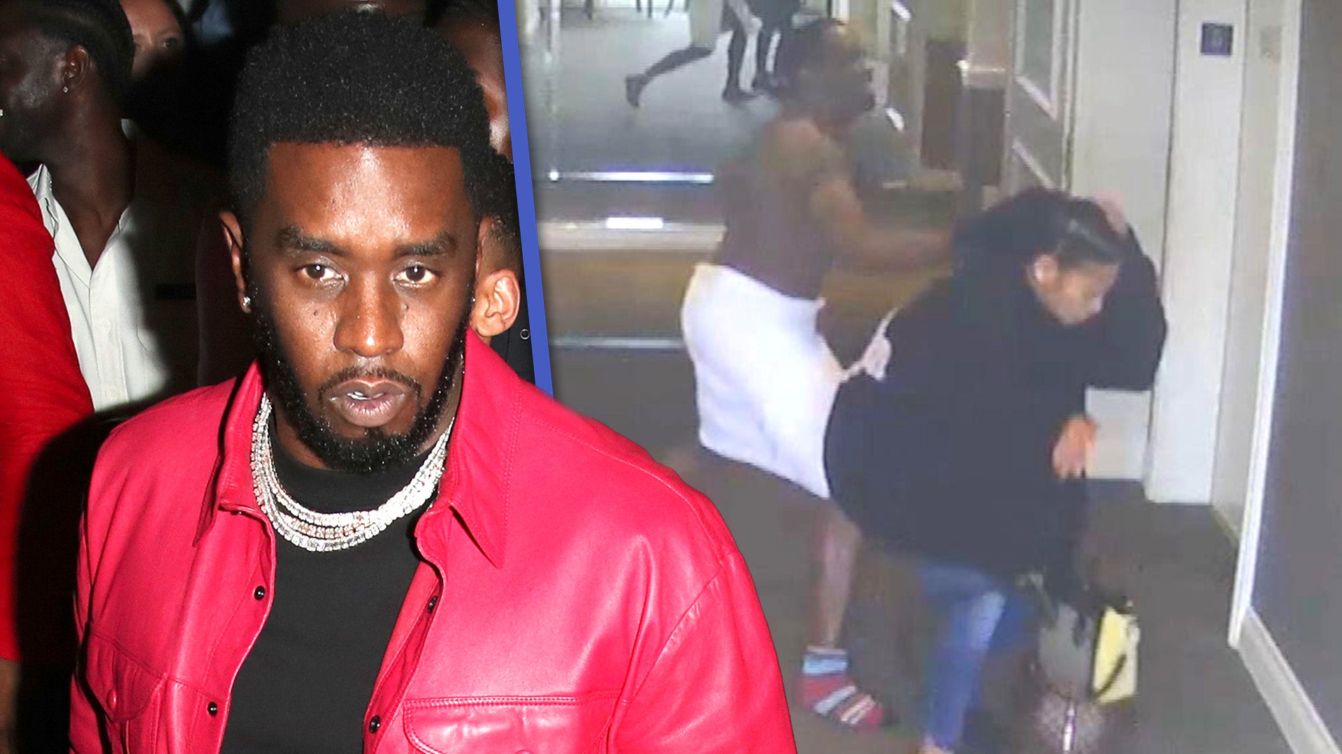 Diddy Seen Physically Assaulting Cassie in Never-Before-Seen 2016 Hotel Security Footage | Entertainment Tonight