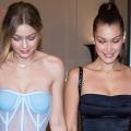 PHOTOS: Bella Hadid Celebrates 21st Birthday in Lace-Up LBD With Sister Gigi Hadid in a Sheer Corset Top