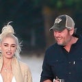 EXCLUSIVE: Gwen Stefani and Blake Shelton Run Into Luke Bryan During Romantic Beach Stroll