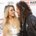 Steven Tyler Kisses Girlfriend Aimee Preston During Double Date With Daughter at GRAMMYs Party: Pics