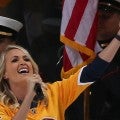 Carrie Underwood Stuns While Performing National Anthem at Husband Mike Fisher's Hockey Game