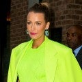 Blake Lively Seems to Take a Note from Kim Kardashian With Head-to-Toe Neon Green Look