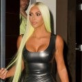 Kim Kardashian Rocks Highlighter Green Hair and Metallic Mini-Dress in Miami