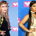 Madonna Kisses Nicki Minaj Backstage at VMAs -- and the Rapper Is All About It