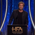 Brad Pitt Is Handsome as Ever in Rare Public Appearance at Hollywood Film Awards