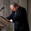 George W. Bush Breaks Down in Tears While Delivering Eulogy for His Father