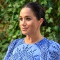 Meghan Markle Cradles Baby Bump While Joking About the 'Embryonic Kicking of Feminism'