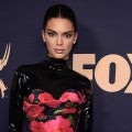 Kendall Jenner Is Back to Brunette in Edgy Floral Gown at Emmy Awards 2019