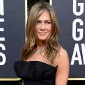 Jennifer Aniston Rocks Signature Look in Black Strapless Gown at 2020 Golden Globes