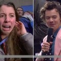 Watch Harry Styles' Superfan Flip Out and Fall to the Ground After He Gives Her VIP Tickets