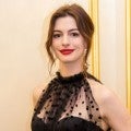 Anne Hathaway Celebrates 'The Witches' Premiere in Stunning Gown