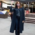 Mariska Hargitay & Offset Hand Out Cookies & Burgers at Polling Booths