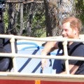 Prince Harry and James Corden All Smiles Filming on Double Decker Bus 