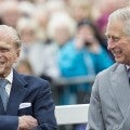 Prince Charles Mournfully Views Touching Tributes to Prince Phillip