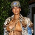 Rihanna Continues to Slay Maternity Fashion in Fur Coat and Crop Top